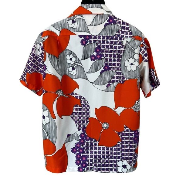Vintage 60’s Hawaii Nei Honolulu Retro Floral Print Hawaiian Shirt - Picture 8 of 8